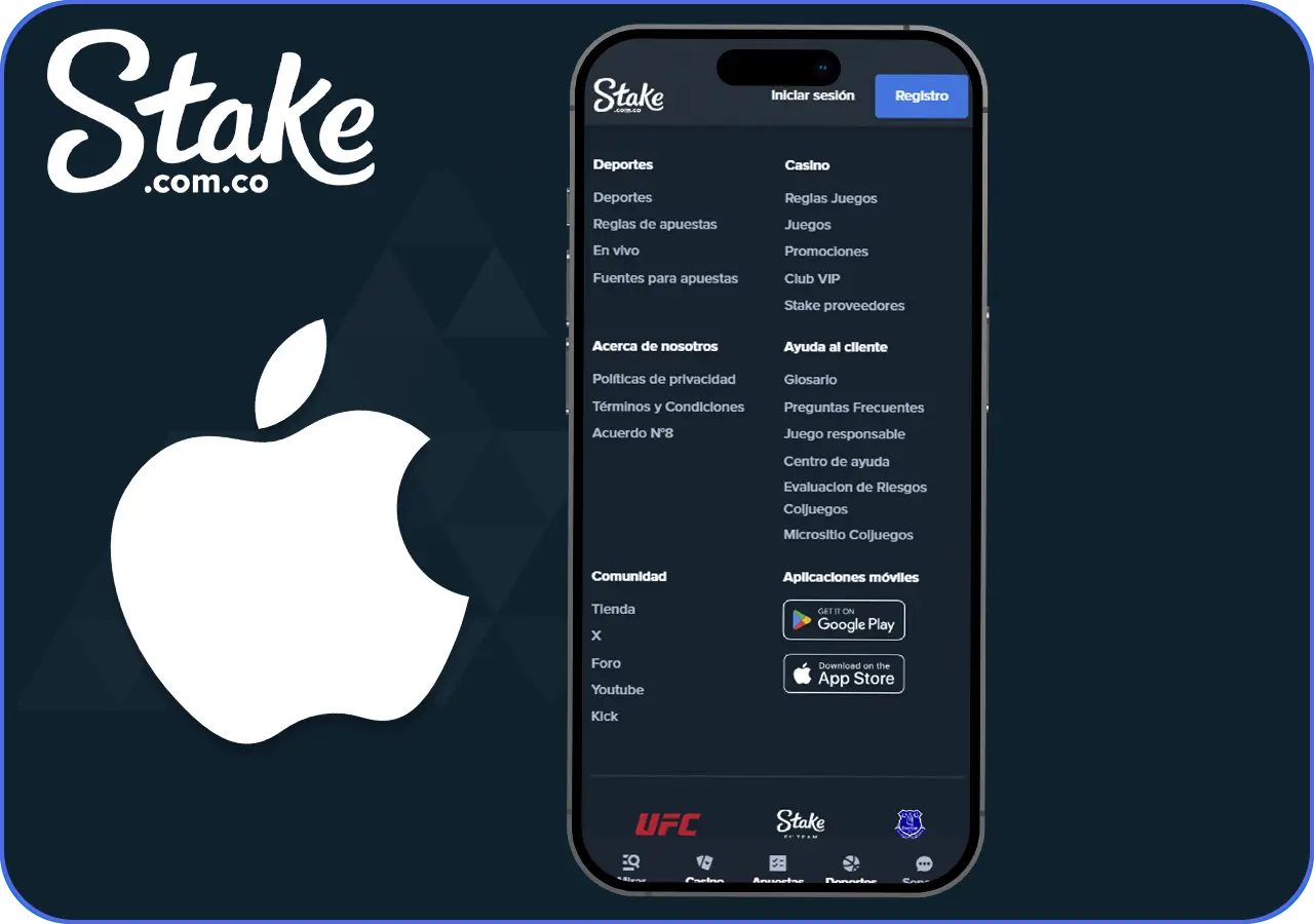 Aplicación Stake para iOS